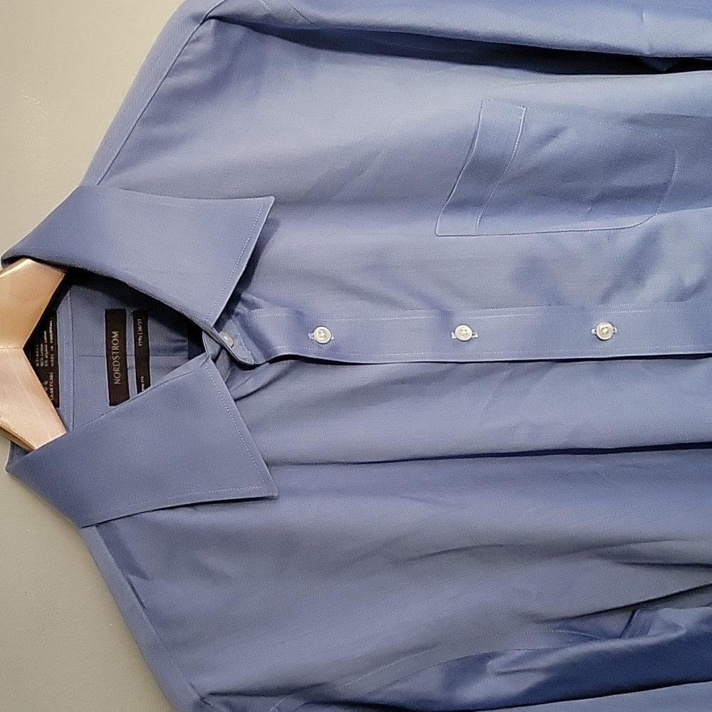 Nordstrom Smartcare Men's Long Sleeve Dress Shirt in Blue